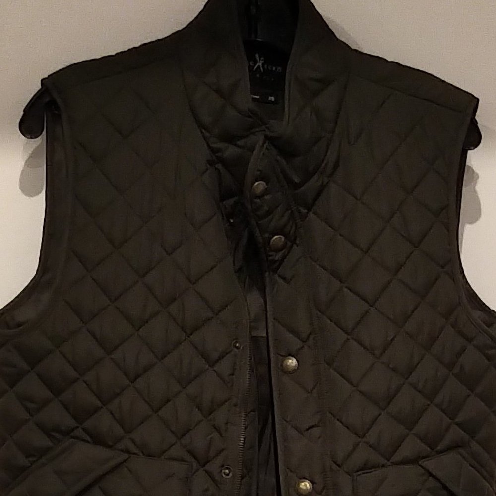 Marc Ecko Cut & Sew Military Green Men's Quilted Puffer Vest Size XS (fit = S)